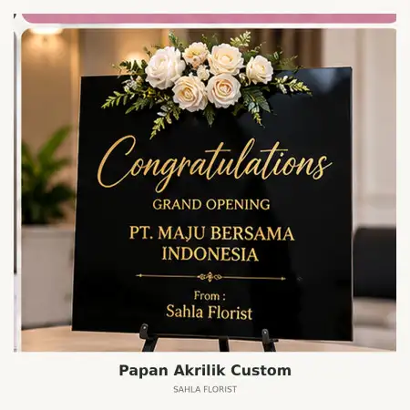Papan Bunga Akrilik Kartoharjo